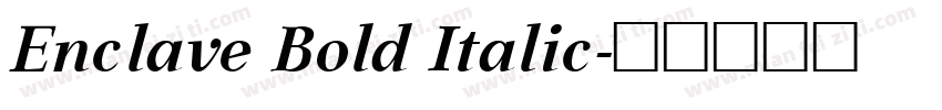 Enclave Bold Italic字体转换